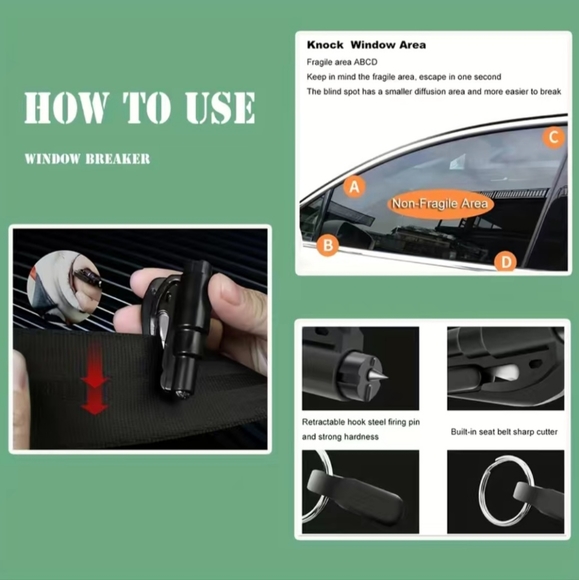 New 9 pcs Skull Women Self Defense Keychain - Picture 3 of 4